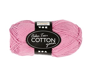 Garn & Tilbehør - Creativ Company Cotton yarn Light red 50gr 170m - 431220