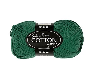 Garn & Tilbehør - Creativ Company Cotton yarn Dark green 50gr 170m - 431290