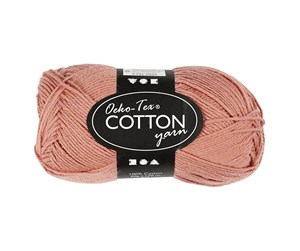 Garn & Tilbehør - Creativ Company Cotton yarn Antique Pink 50gr 170m - 431150