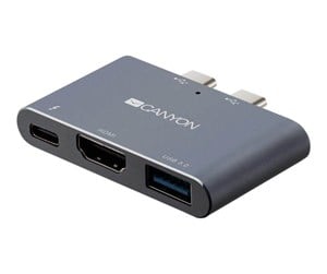 Dokkingstasjon - Canyon DS-1 - docking station - USB-C x 2 - HDMI - CNS-TDS01DG