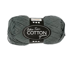 Garn & Tilbehør - Creativ Company Cotton yarn Grey 50gr 170m - 431190