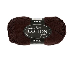 Garn & Tilbehør - Creativ Company Cotton yarn Dark brown 50gr 170m - 431300