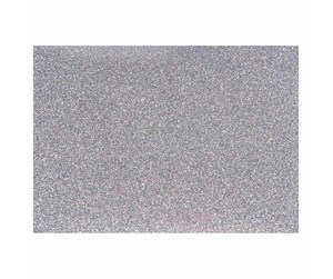 Hobbyartikler - Creativ Company Iron-on Foil Glitter Silver A5 - 44327