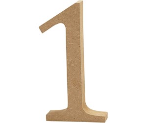 Arts & Crafts - Tilbehør - Creativ Company Number 1 MDF 13cm 1pc. - 56339