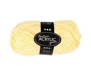 Garn & Tilbehør - Creativ Company Acrylic yarn Light yellow 50gr 80m - 421804