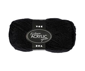 Garn & Tilbehør - Creativ Company Acrylic yarn Black 50gr 80m - 421750