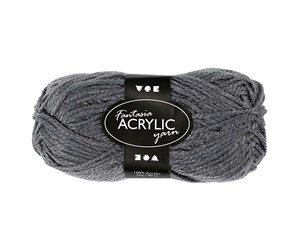 Garn & Tilbehør - Creativ Company Acrylic yarn Grey 50gr 80m - 421720