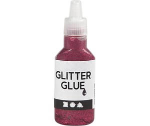 Hobbyartikler - Creativ Company Glitter glue Dark pink 25ml - 318280