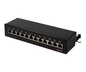 Tilbehør - LogiLink Cat.6 Patch Panel 12 ports shielded Desktop black - NP0017