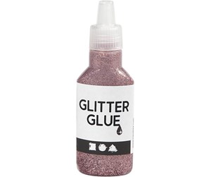 Hobbyartikler - Creativ Company Glitter glue Pink 25ml - 318290