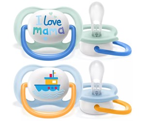 Babyutstyr - Philips Avent SCF080/01 Ultra Air Pacifier 2-pack assorted colors - SCF080/01