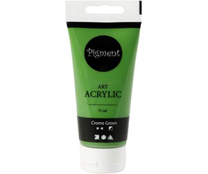 Hobbyartikler - Creativ Company Pigment Art Acrylic Paint Crome Green 75ml - 35152