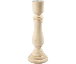 Arts & Crafts - Tilbehør - Creativ Company Candlestick Wood 16.5cm - 57604