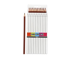 Skrive- & Tegneverktøy - Creativ Company Triangular colored pencils - Brown 12pcs. - 38580