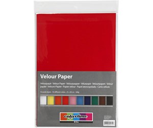 Papir, Fotopapir & Etiketter - Creativ Company Velor Paper Color A4 10 Sheets - 270690