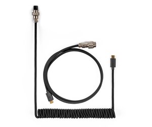 Tastatur - Keychron Coiled Aviator USB-C Cable Straight - Black - Upgrade Accessories - Svart - Cab-B