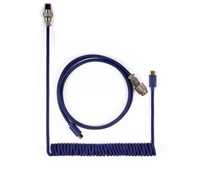 Tastatur - Keychron Coiled Aviator USB-C Cable Straight - Blue - Upgrade Accessories - Blå - Cab-L