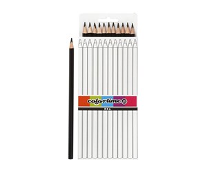 Skrive- & Tegneverktøy - Creativ Company Triangular colored pencils - Black 12pcs. - 38581