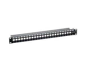 Tilbehør - LogiLink NK4043 19" patch panel for 24 keystone jacks 1U unloaded black - NK4043