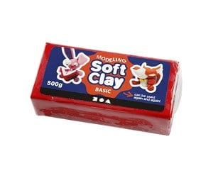 Hobbyartikler - Creativ Company Soft Clay - Red 500gr. - 78682