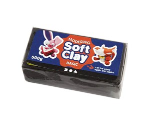 Hobbyartikler - Creativ Company Soft Clay - Black 500gr. - 78680