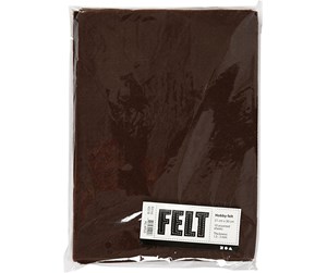 Arts & Crafts - Tilbehør - Creativ Company Hobby Felt Brown A4 10 Sheets - 45518