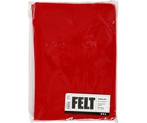 Arts & Crafts - Tilbehør - Creativ Company Craft felt Red A4 10 sheets - 45508