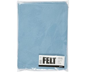 Arts & Crafts - Tilbehør - Creativ Company Hobby Felt Light Blue A4 10 Sheets - 45511