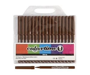 Hobbyartikler - Creativ Company Brown markers 18st. - 373542