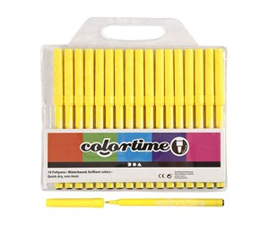 Hobbyartikler - Creativ Company Lemon yellow markers 18st. - 373537