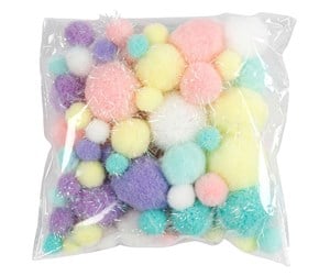 Arts & Crafts - Tilbehør - Creativ Company Pom-poms Pastel colours 62gr. - 518950