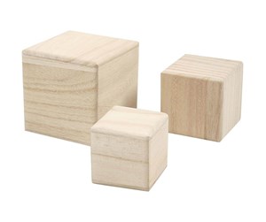 Treleker - Creativ Company Wooden Cubes Set of 3 - 59228