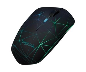 Mus - LogiLink Optical Bluetooth mouse illuminated - Mus - Optisk - 3 knapper - Svart - ID0172