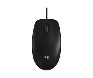 Mus - Logitech M100 Optical Mouse - Black - Mus - Optisk - 3 knapper - Svart - 910-006652