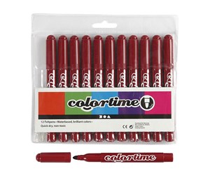 Hobbyartikler - Creativ Company Wine red Jumbo markers 12st. - 37353