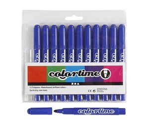 Hobbyartikler - Creativ Company Blue Jumbo markers 12pcs. - 37333