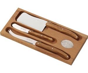 Kjøkkenredskaper - Jean Dubost Laguiole Cheese Set (Olive Wood) - JL0032525BV1051