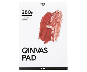 Hobbyartikler - Creativ Company Canvas Block White A4 280gr 10 Sheets - 25753