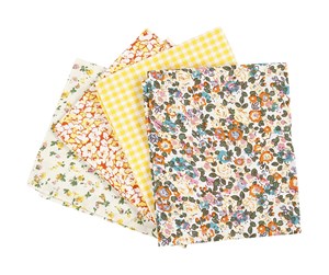 Arts & Crafts - Tilbehør - Creativ Company Patchwork Fabric Yellow 45x55cm 4pcs. - 441830