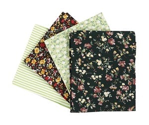 Arts & Crafts - Tilbehør - Creativ Company Patchwork Fabric Green 45x55cm 4pcs. - 441831