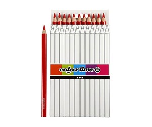 Hobbyartikler - Creativ Company Triangular Jumbo colored pencils - Red 12pcs. - 38172