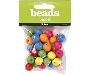 Kreative leker - Creativ Company Wooden Beads Mix 12mm 22gr - 571241