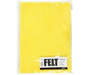 Arts & Crafts - Tilbehør - Creativ Company Hobby Felt Yellow A4 10 Sheets - 45504