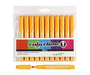 Hobbyartikler - Creativ Company Warm yellow Jumbo pens 12pcs. - 37350