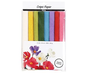 Arts & Crafts - Tilbehør - Creativ Company Crepe Paper Standard Colors 8 Sheets - 209003