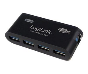 USB-hub - LogiLink USB 3.0 hub 4-port black USB-hub - 4 porter - Svart - UA0170