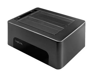 Harddisk - Tilbehør - LogiLink USB 3.0 Quickport 2-Bay for 2.5/3.5" SATA HDD/SSD - QP0029