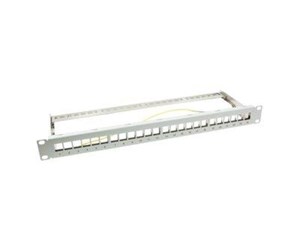 Tilbehør - LogiLink 19" Patch panel for 24 keystone jacks 1U unloaded grey - NK4041