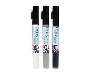 Hobbyartikler - Creativ Company Acrylic Paint Marker Set - Black Off White Rain - 39898