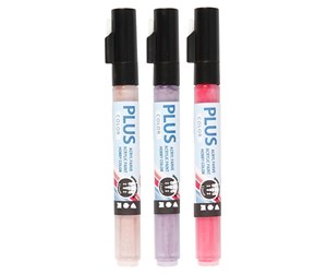 Hobbyartikler - Creativ Company Plus Color Paint Pens - Fuchsia.Dusty Rose.Dark Lilac - 39895